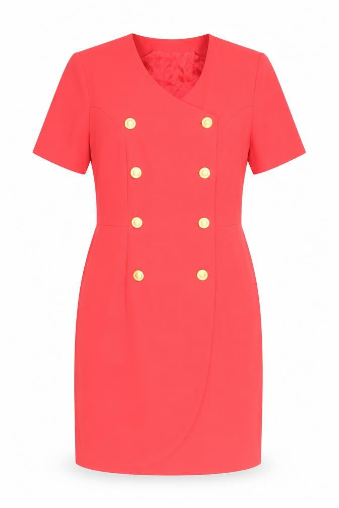 Elinette Design Women's Red Size 12 Shift Dress