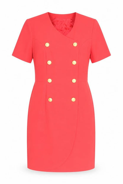 Elinette Design Women's Red Size 12 Shift Dress