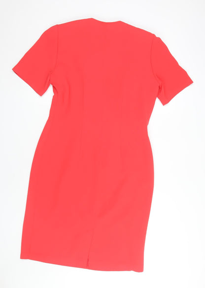 Elinette Design Women's Red Size 12 Shift Dress