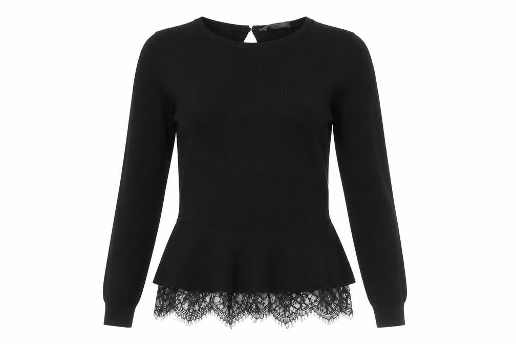 Womens UK Size S Oasis Black Pullover Jumper