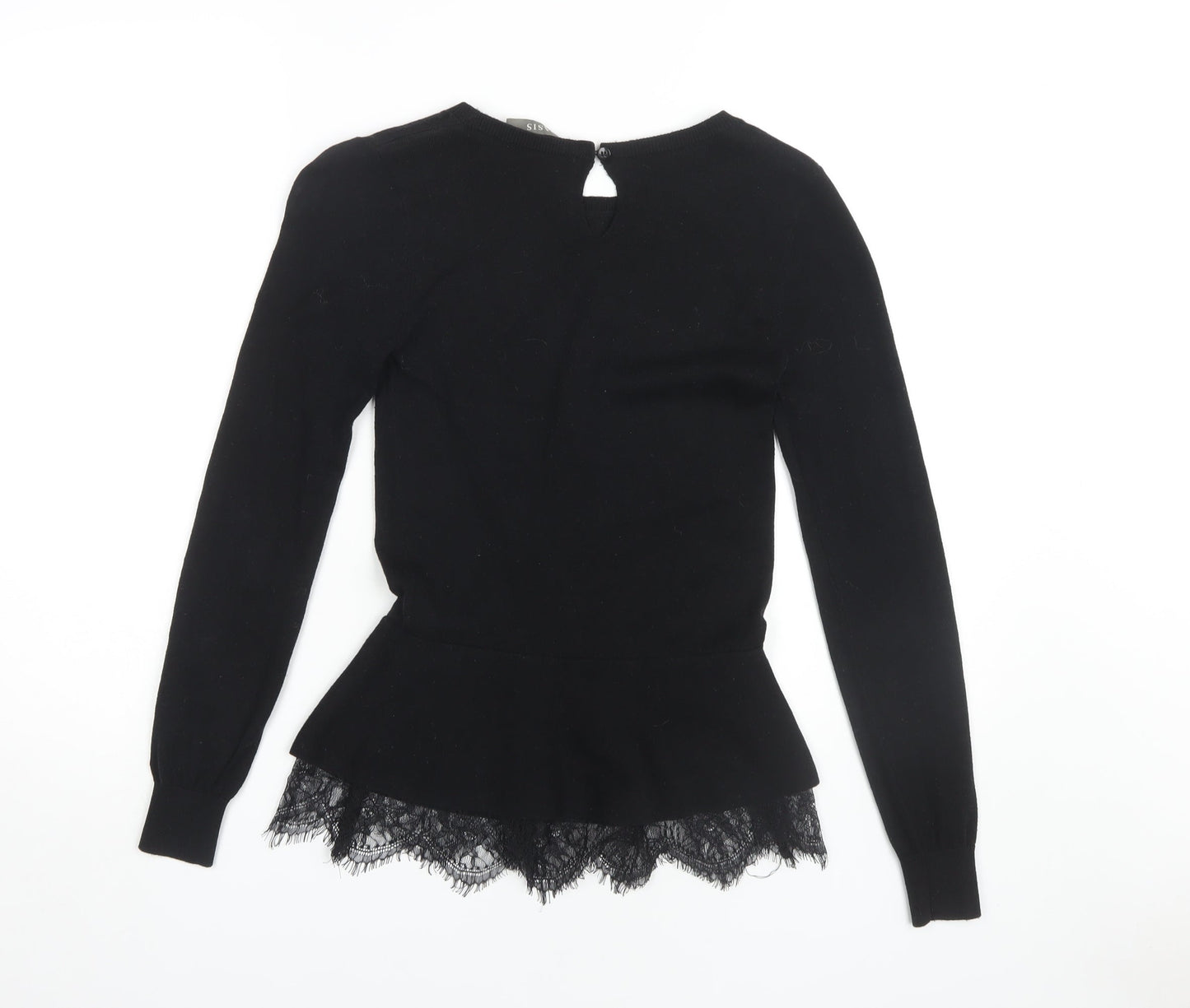 Womens UK Size S Oasis Black Pullover Jumper