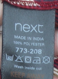 Next Women's Red Geometric 3/4 Sleeve Blouson Dress