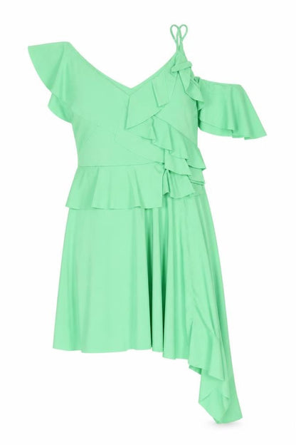 Asos Women's Green Asymmetric Dress UK 16