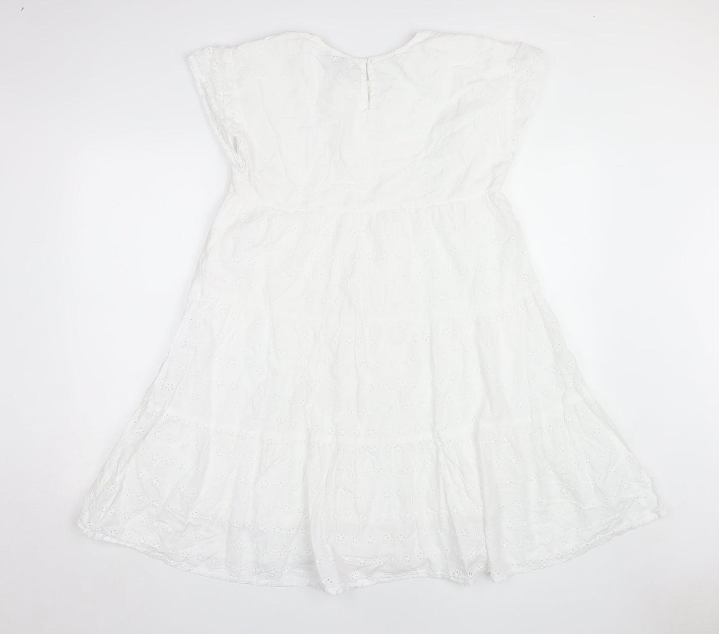 New Look Women's White Cotton Dress Size 10