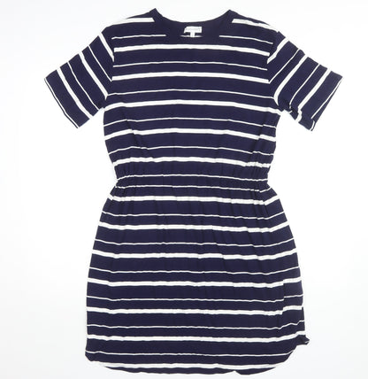 Warehouse Women’s Navy Stripe Dress Size 14
