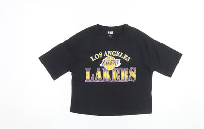 NBA Unisex Kids Black Lakers T-Shirt 10-11 Years