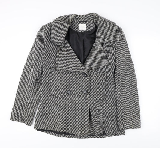 Classics Women's Black Pea Coat Size 14