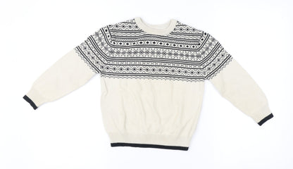 Cat & Jack Boys Beige Fair Isle XS Pullover Jumper