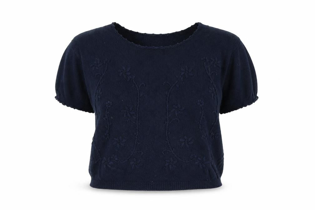 Womens UK Size M Joie de Vivre Blue Pullover Jumper