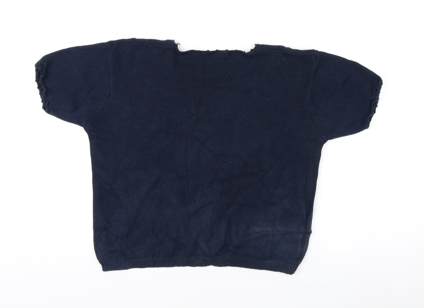 Womens UK Size M Joie de Vivre Blue Pullover Jumper
