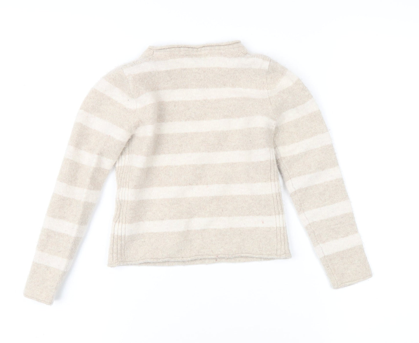 Tommy Hilfiger Girls Beige Striped Pullover Jumper XS