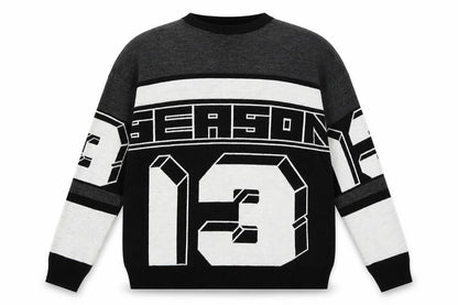 Front view of EGO unisex adults black jumper, size S, casual