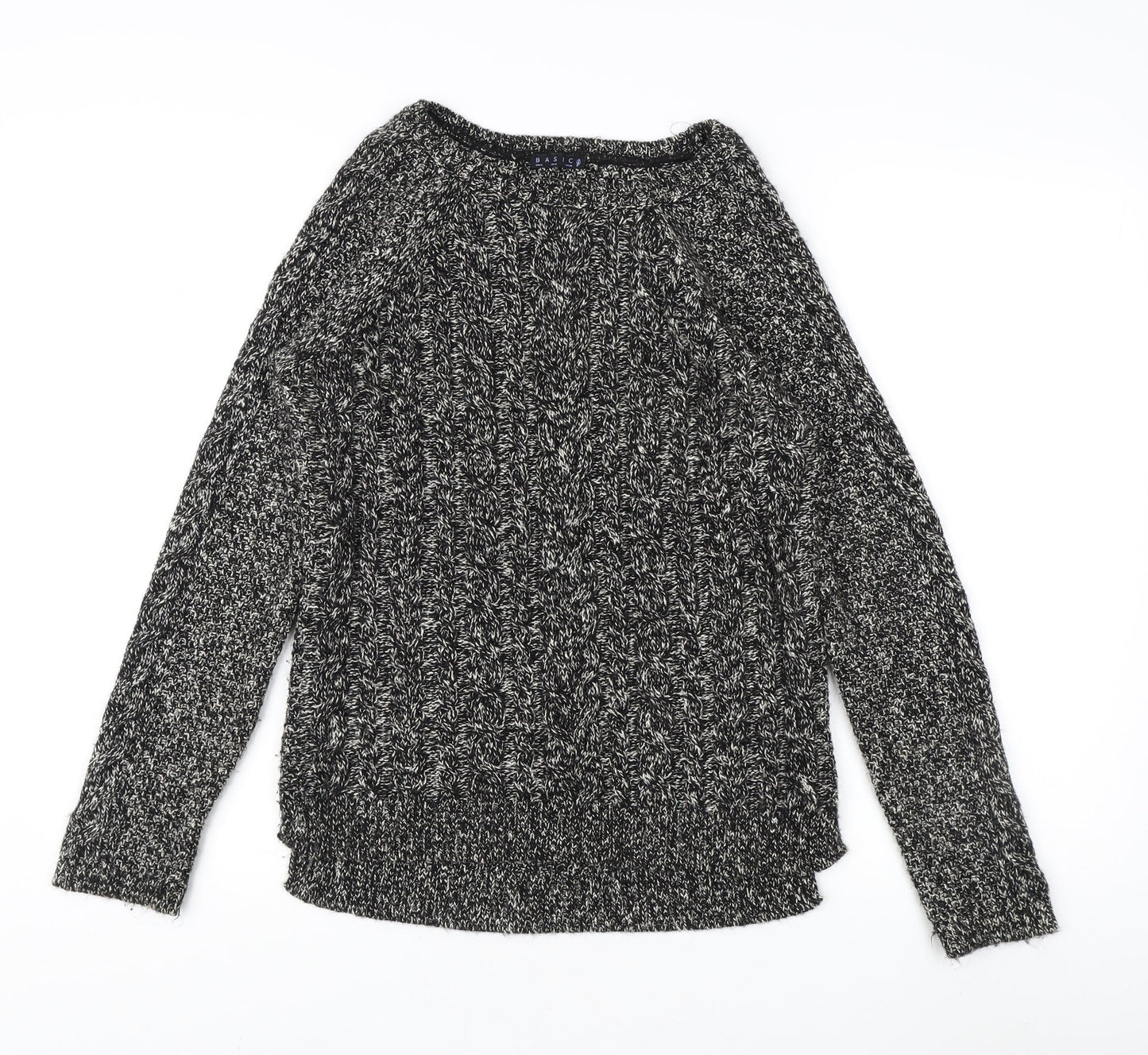 Womens UK Size M Basic Black  Jumper
