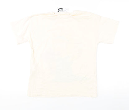 Teens UK Size 10 Zara Beige Basic T-Shirt