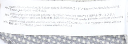 Zara Men's Grey Check T-Shirt Size L Crew Neck