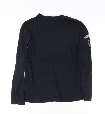 Marvel Boys Black Superhero Long Sleeve T-Shirt, Size 9 Years