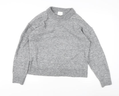 Womens UK Size XS H&M Grey Pullover Jumper