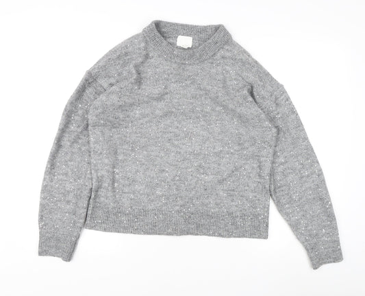 Womens UK Size XS H&M Grey Pullover Jumper