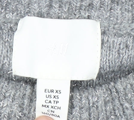 Womens UK Size XS H&M Grey Pullover Jumper
