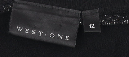 Womens UK Size 12 West One Black Pullover Jumper