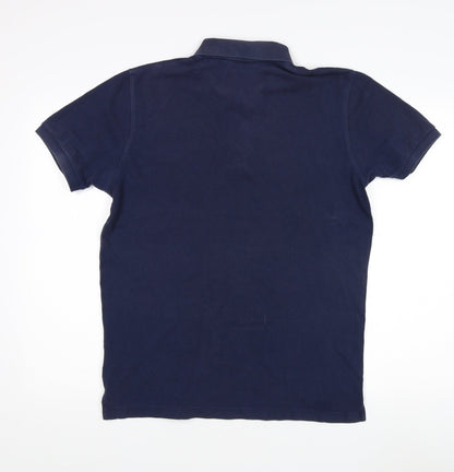 GANT Men's Blue Cotton Polo Shirt M