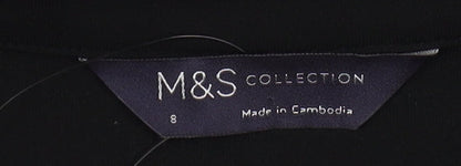 Marks & Spencer Women's Black Long Sleeve Dress Size 8