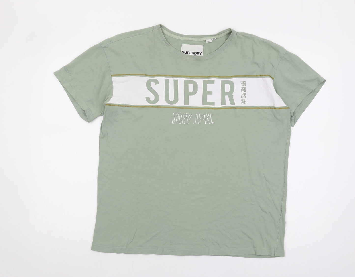 Womens UK Size 12 Superdry Green Basic T-Shirt