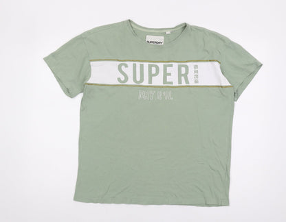 Womens UK Size 12 Superdry Green Basic T-Shirt