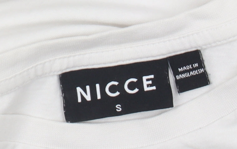 Nicce Men's White Graphic Print T-Shirt - Small