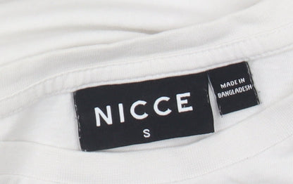 Nicce Men's White Graphic Print T-Shirt - Small