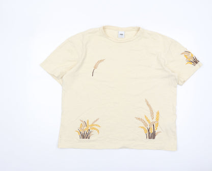 Womens UK Size 12 Zara Beige  T-Shirt