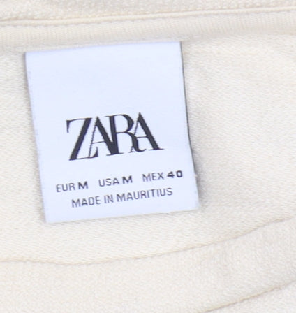 Womens UK Size 12 Zara Beige  T-Shirt