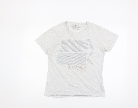 Unisex Adults UK Size M JACK & JONES Grey  T-Shirt