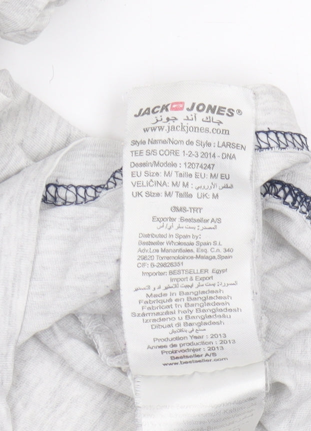 Unisex Adults UK Size M JACK & JONES Grey  T-Shirt