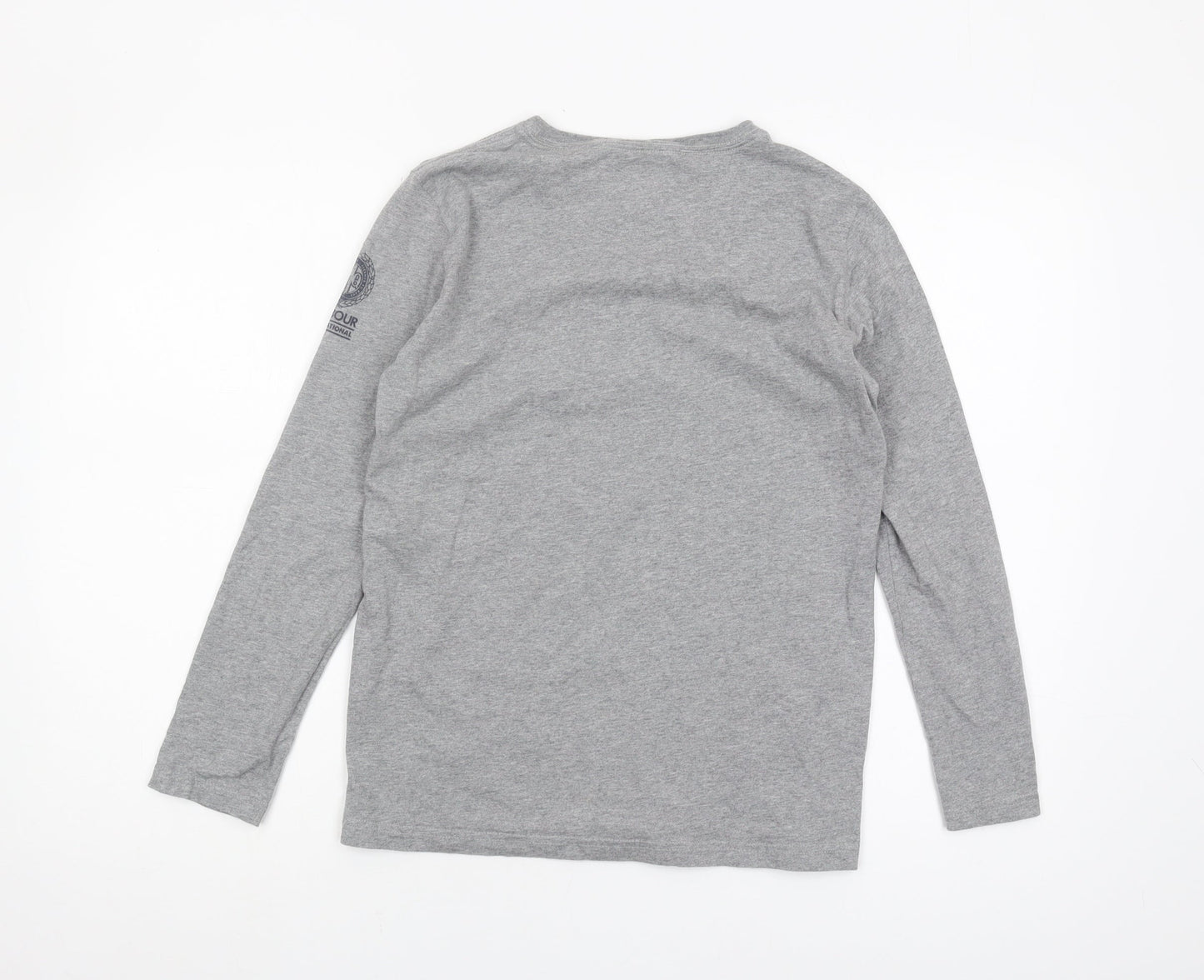 Barbour Boys Grey Long Sleeve T-Shirt XL, Casual Graphic Print