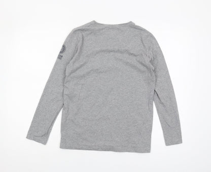 Barbour Boys Grey Long Sleeve T-Shirt XL, Casual Graphic Print
