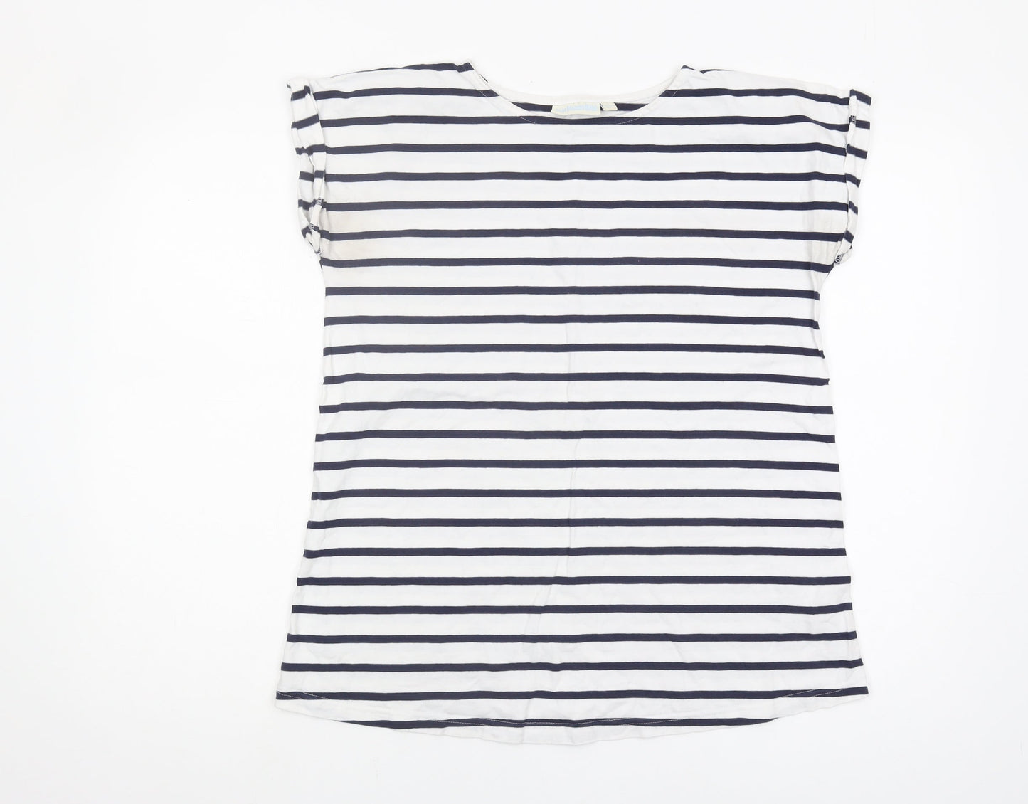 Womens UK Size S JoJo Maman Bébé Blue Basic T-Shirt