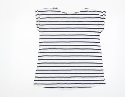 Womens UK Size S JoJo Maman Bébé Blue Basic T-Shirt