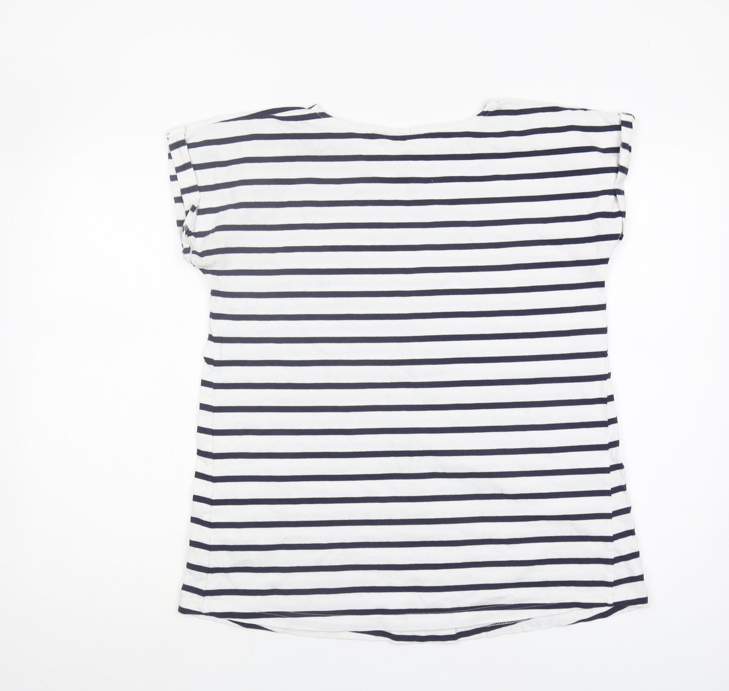 Womens UK Size S JoJo Maman Bébé Blue Basic T-Shirt