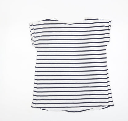 Womens UK Size S JoJo Maman Bébé Blue Basic T-Shirt
