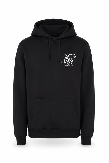 Mens UK Size XS SikSilk Black Pullover Hoodie