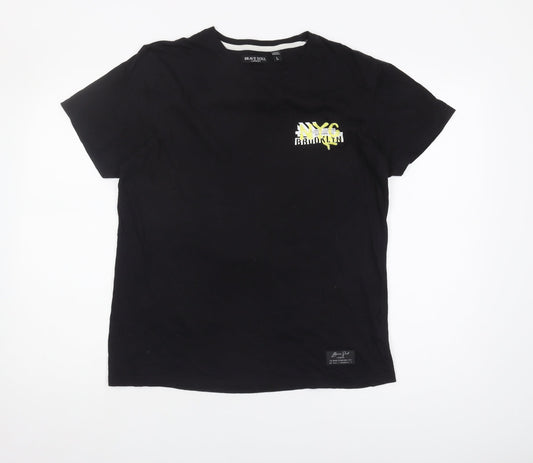 Mens UK Size L Brave Soul Black  T-Shirt