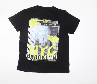 Mens UK Size L Brave Soul Black  T-Shirt