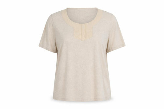 Womens UK Size XL CC Beige Basic T-Shirt