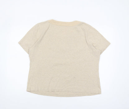 Womens UK Size XL CC Beige Basic T-Shirt