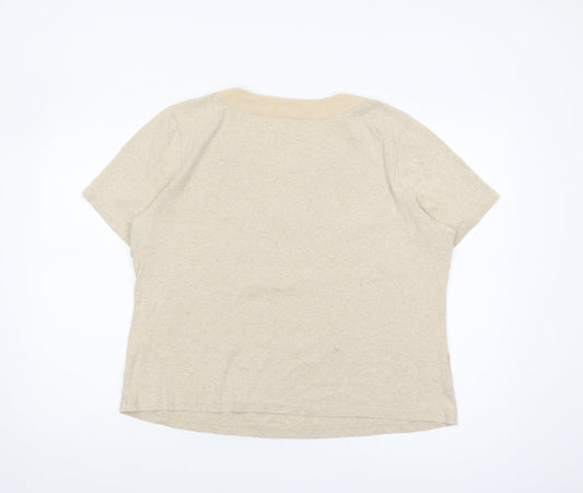 Womens UK Size XL CC Beige Basic T-Shirt
