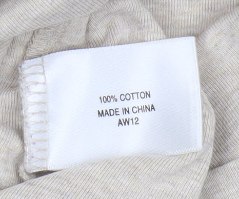 Womens UK Size XL CC Beige Basic T-Shirt