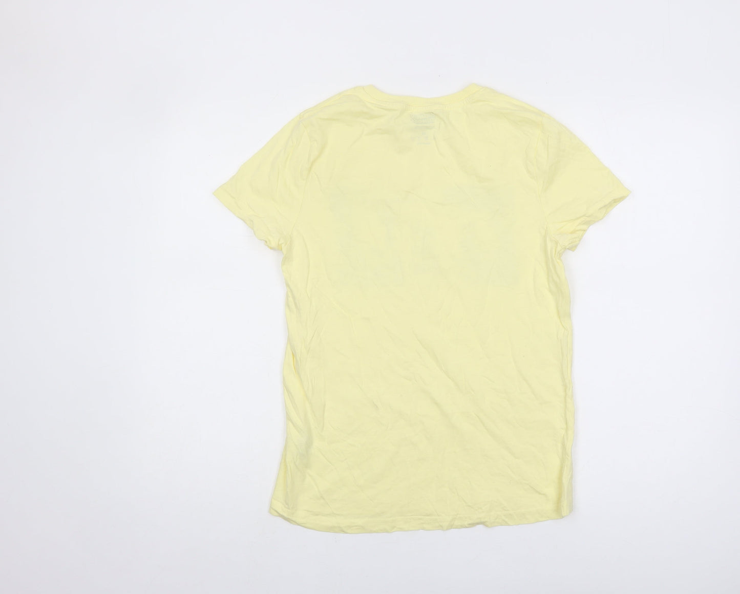 Womens UK Size XS Looney Tunes Yellow Basic T-Shirt