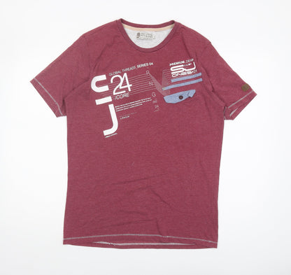 SMITH & JONES Men's Red Medium Graphic T-Shirt