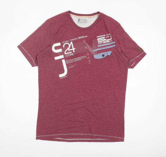 SMITH & JONES Men's Red Medium Graphic T-Shirt